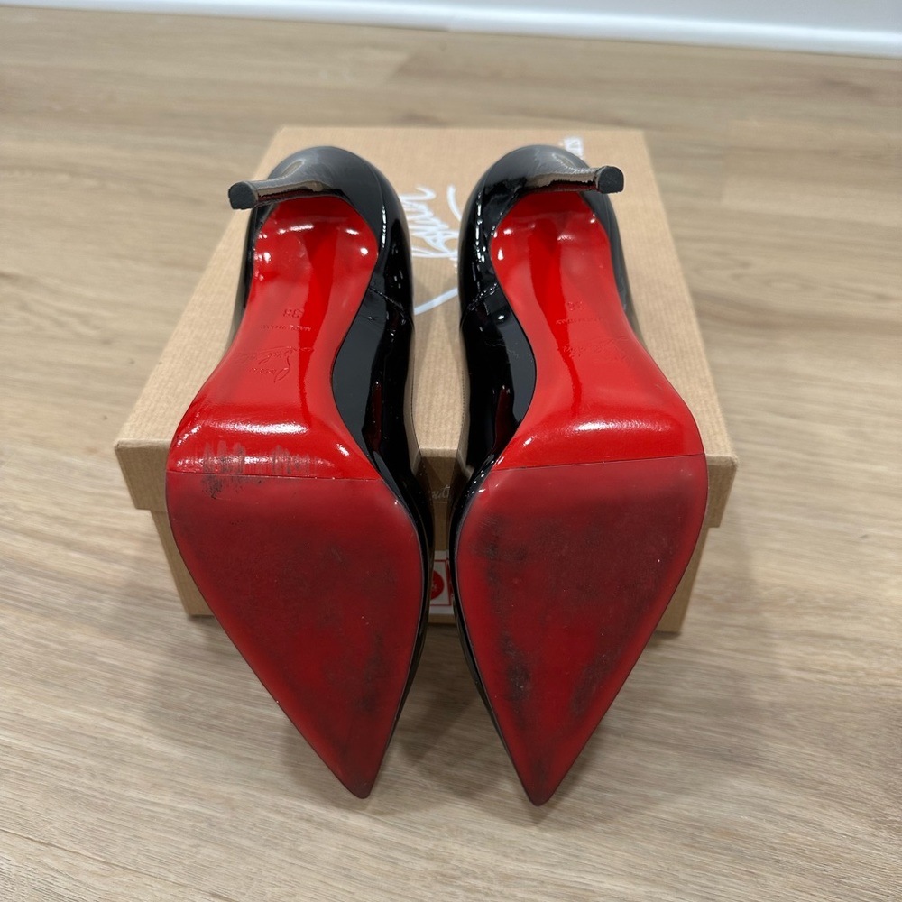 Christian Louboutin Black Patent Leather Heels - Picture 5 of 7